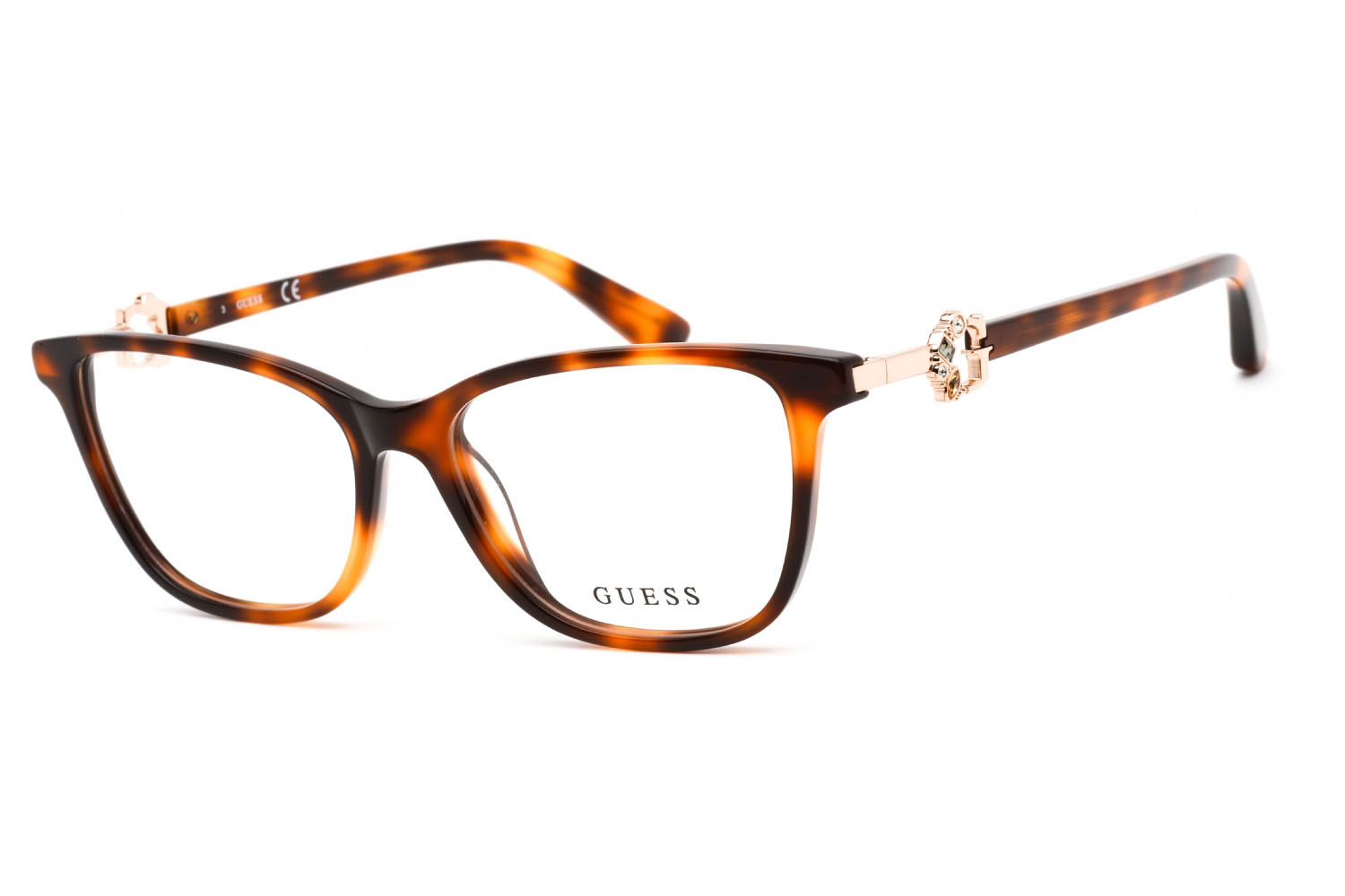 565539 Guess Gu2856 S Eyeglasses Blonde Havana Clear Demo Lens 2615