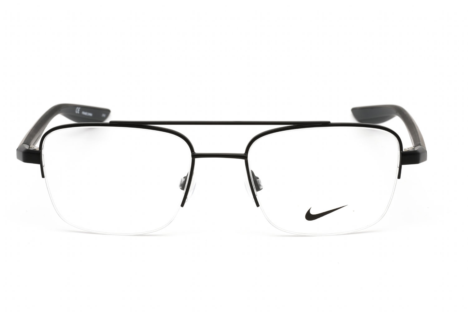 560050-Nike-NIKE-8151-Eyeglasses-Satin Black - Clear demo lens