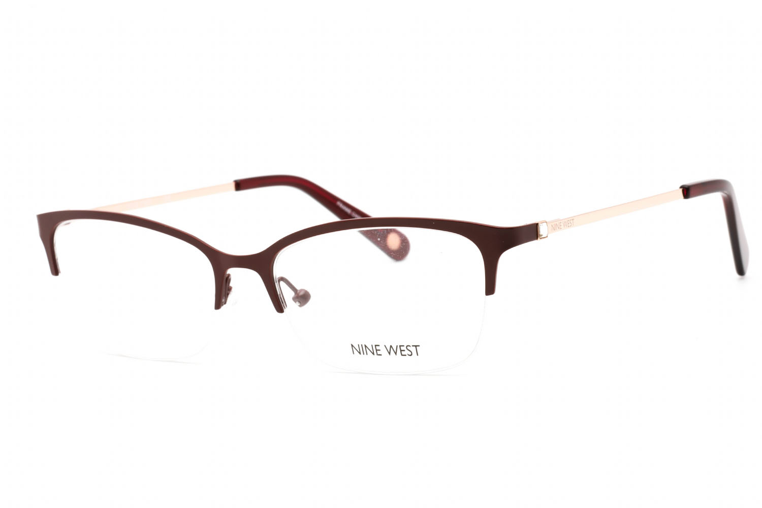 569205-Nine-West-NW1090-Eyeglasses-BURGUNDY-Clear demo lens