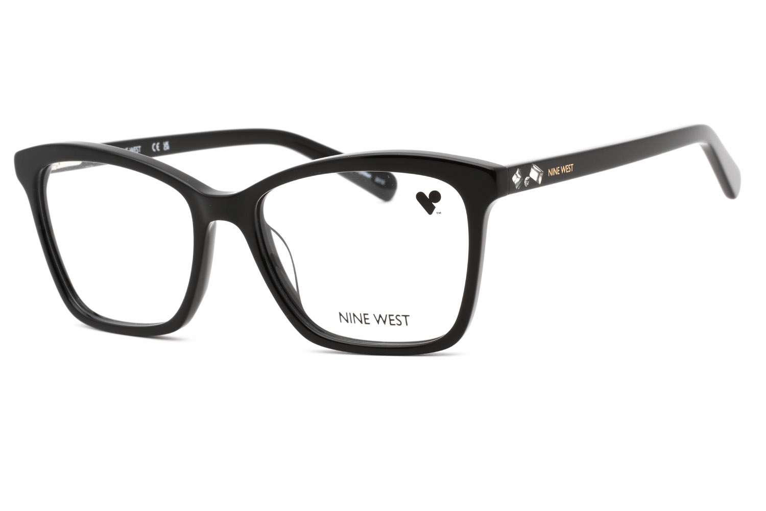 571698-Nine-West-NW5188-Eyeglasses-BLACK-Clear demo lens