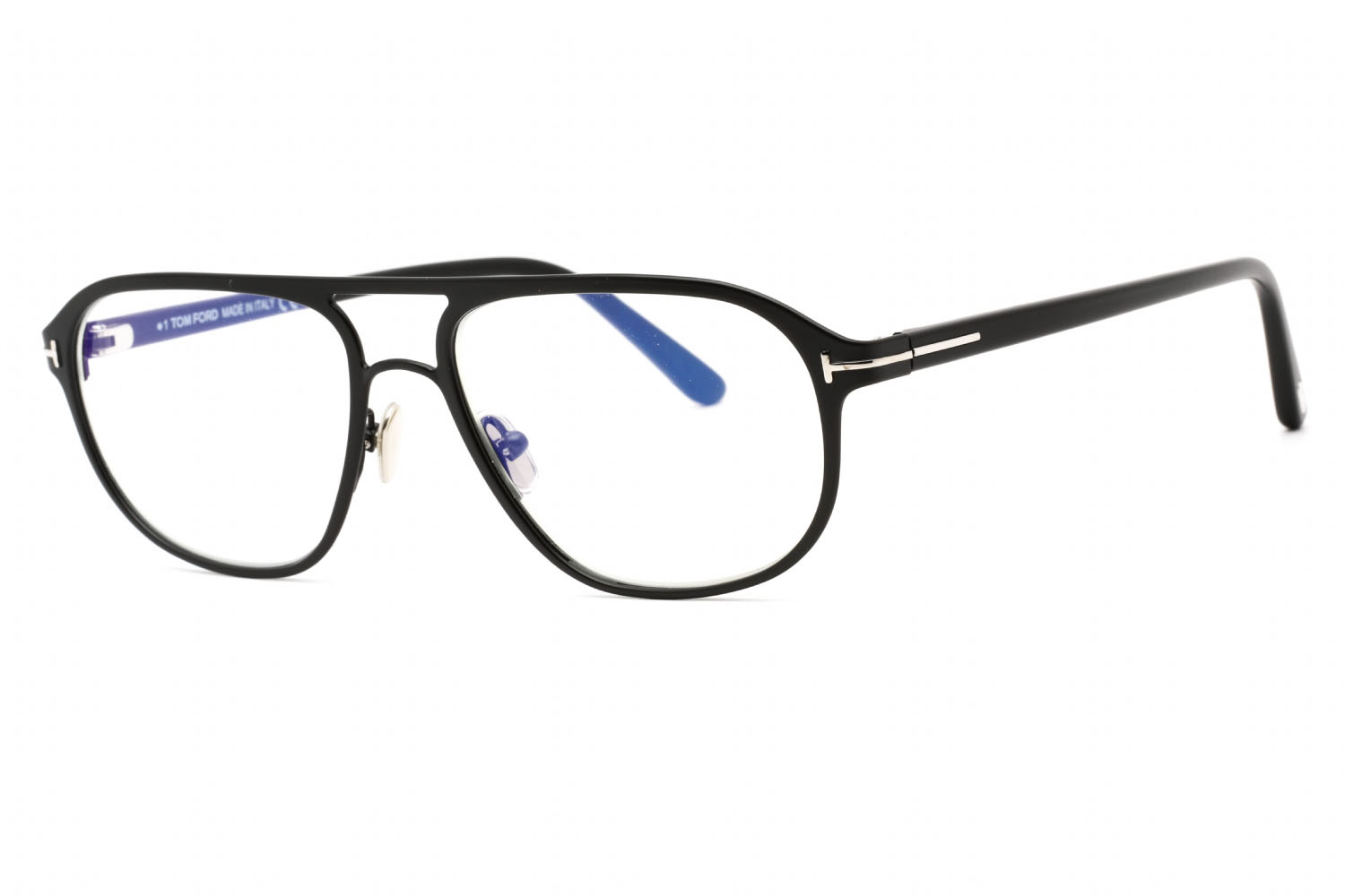 569754-Tom-Ford-FT5751-B-Eyeglasses-Matte Black-Clear-Blue-light Block Lens