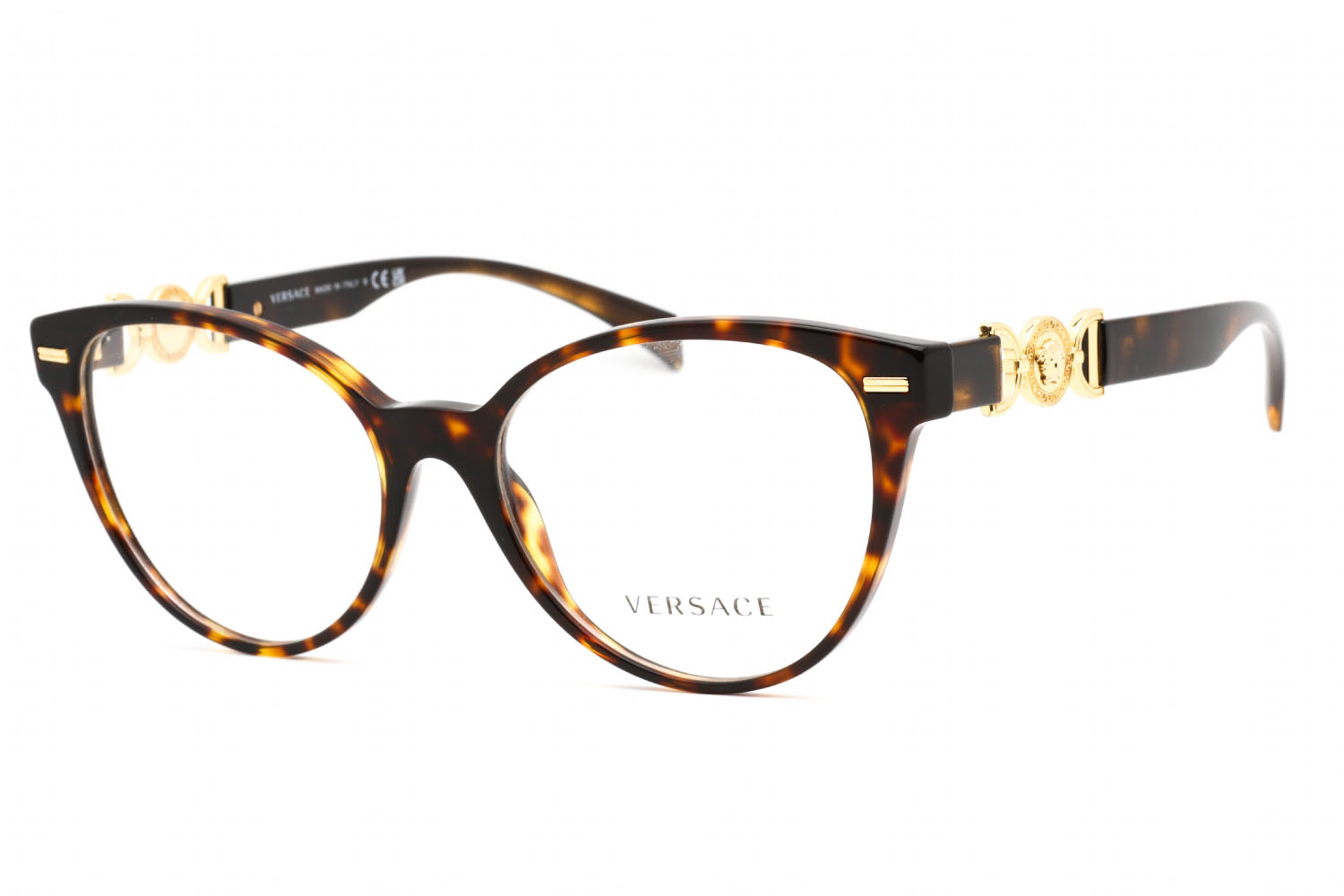 566786-Versace-0VE3334-Eyeglasses-Havana - Clear Lens