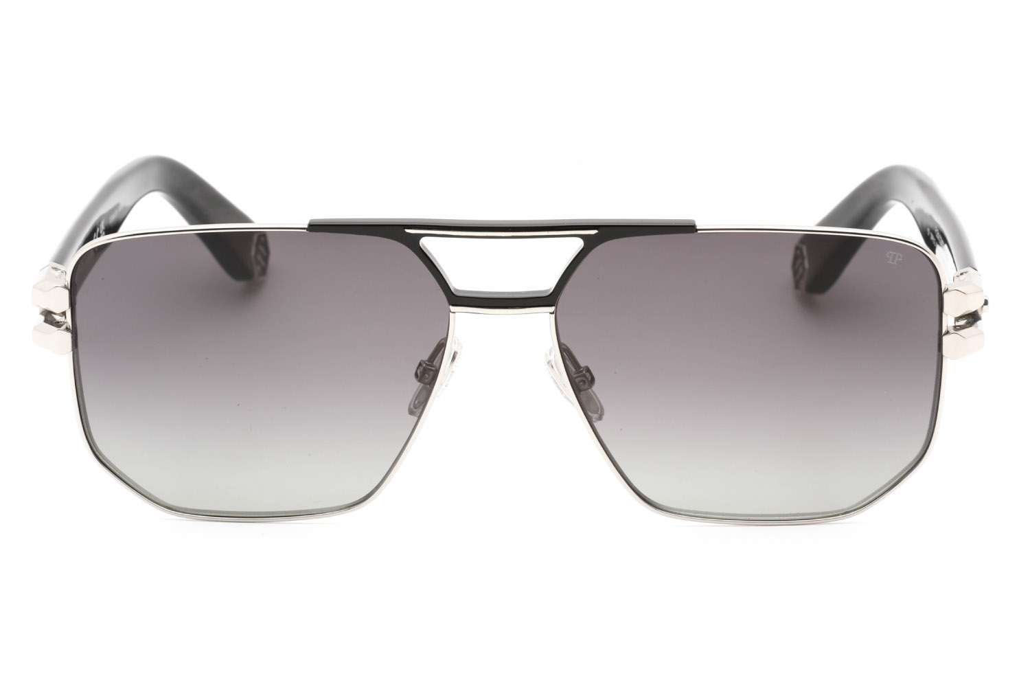 568854-Philipp-Plein-SPP012M-Sunglasses-SHINY PALLADIUM-Grey Gradient