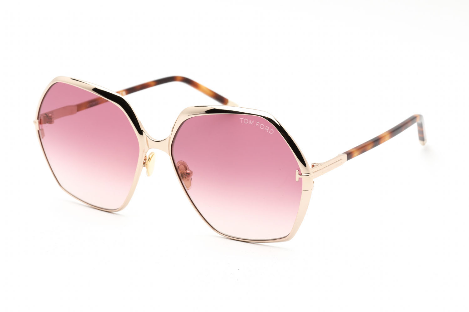 560414 Tom Ford Ft0912 Sunglasses Shiny Rose Gold Gradient Rose